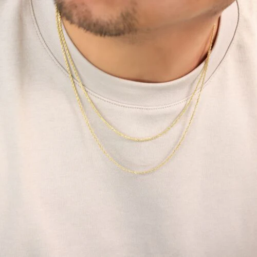 1.5mm Rope 14K Gold Vermeil Chain - Image 4