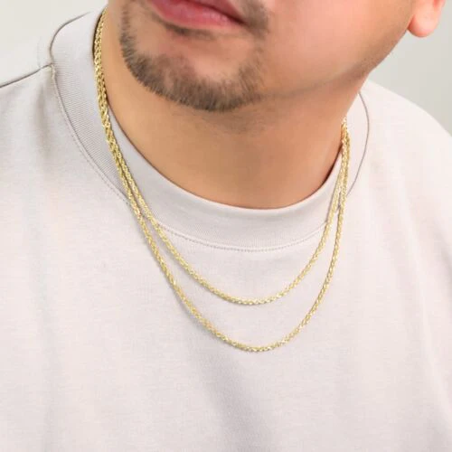 2.5MM Rope 14K Gold Vermeil Chain DC - Image 5