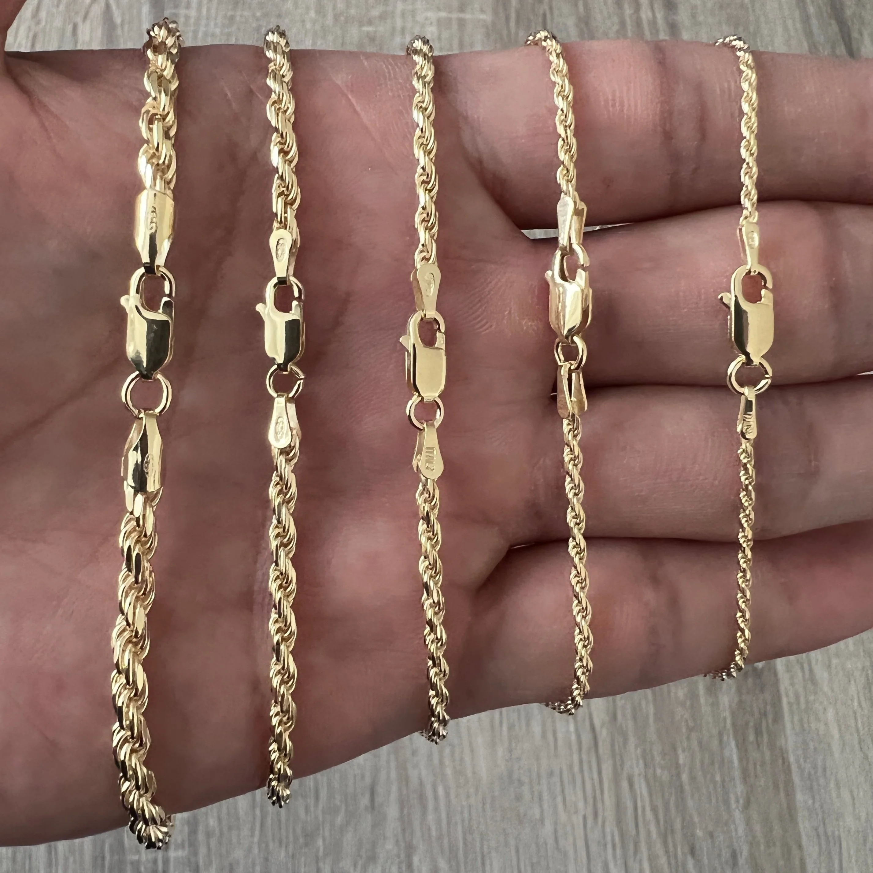 ROPE 14K Gold Vermeil Chain 925 - Image 13