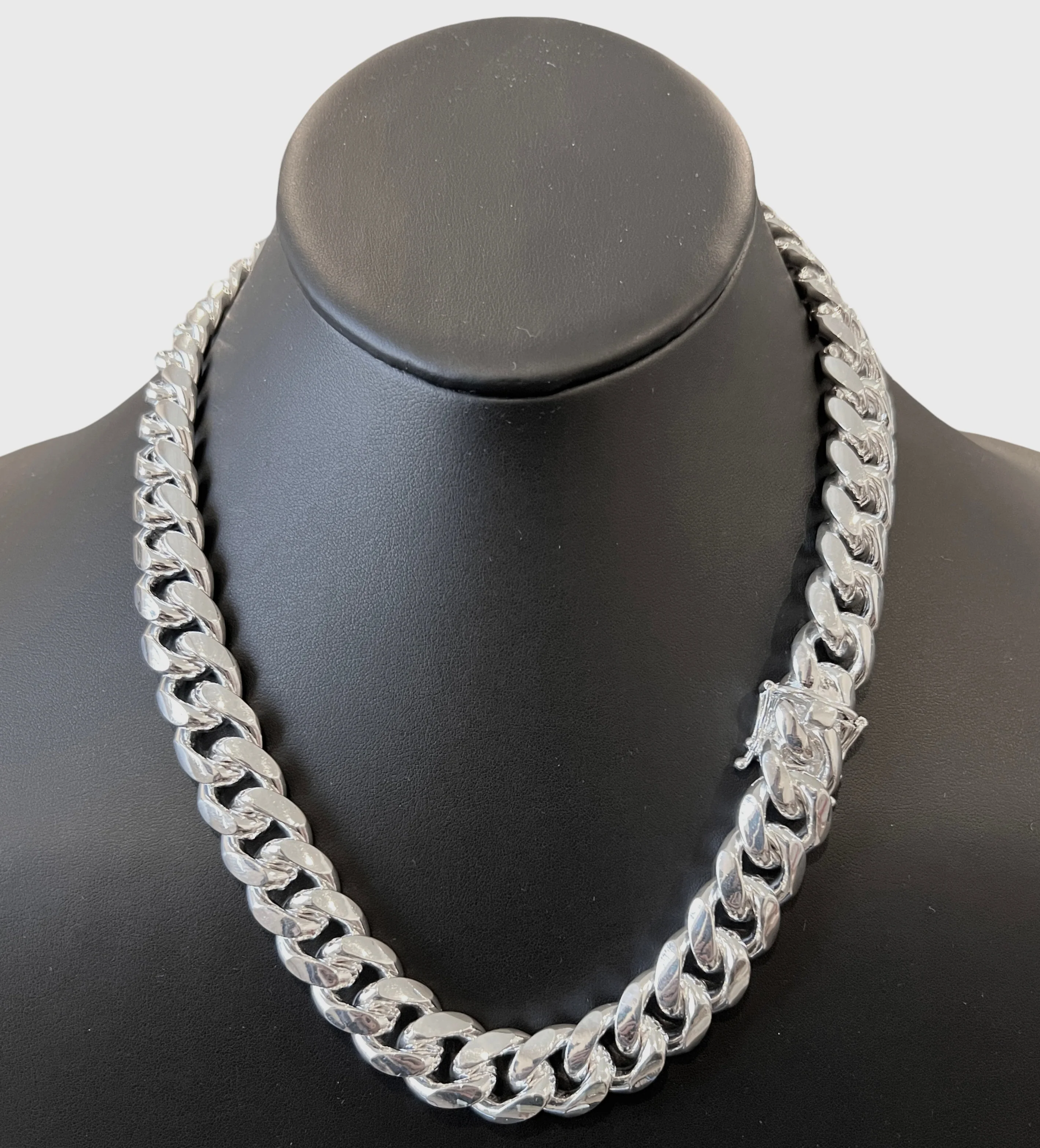 16mm Miami Cuban Box Lock Necklace - Image 3