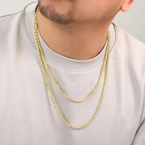 4MM Rope 14K Gold Vermeil 925 Chain DC - Image 6