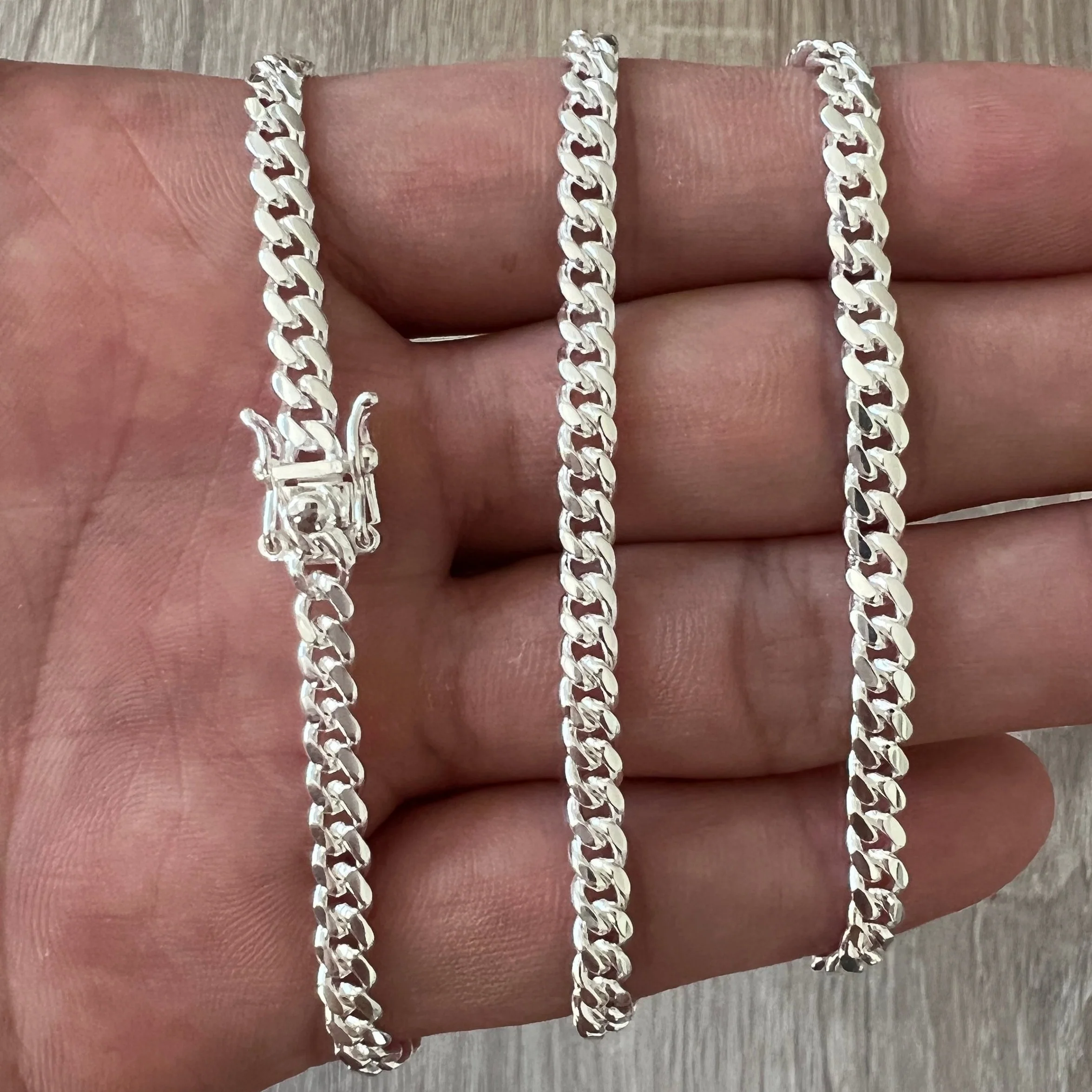 4mm Miami Cuban Box Lock Necklace - Image 3