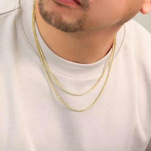 2mm Rope 14K Gold Vermeil Chain DC - Image 4