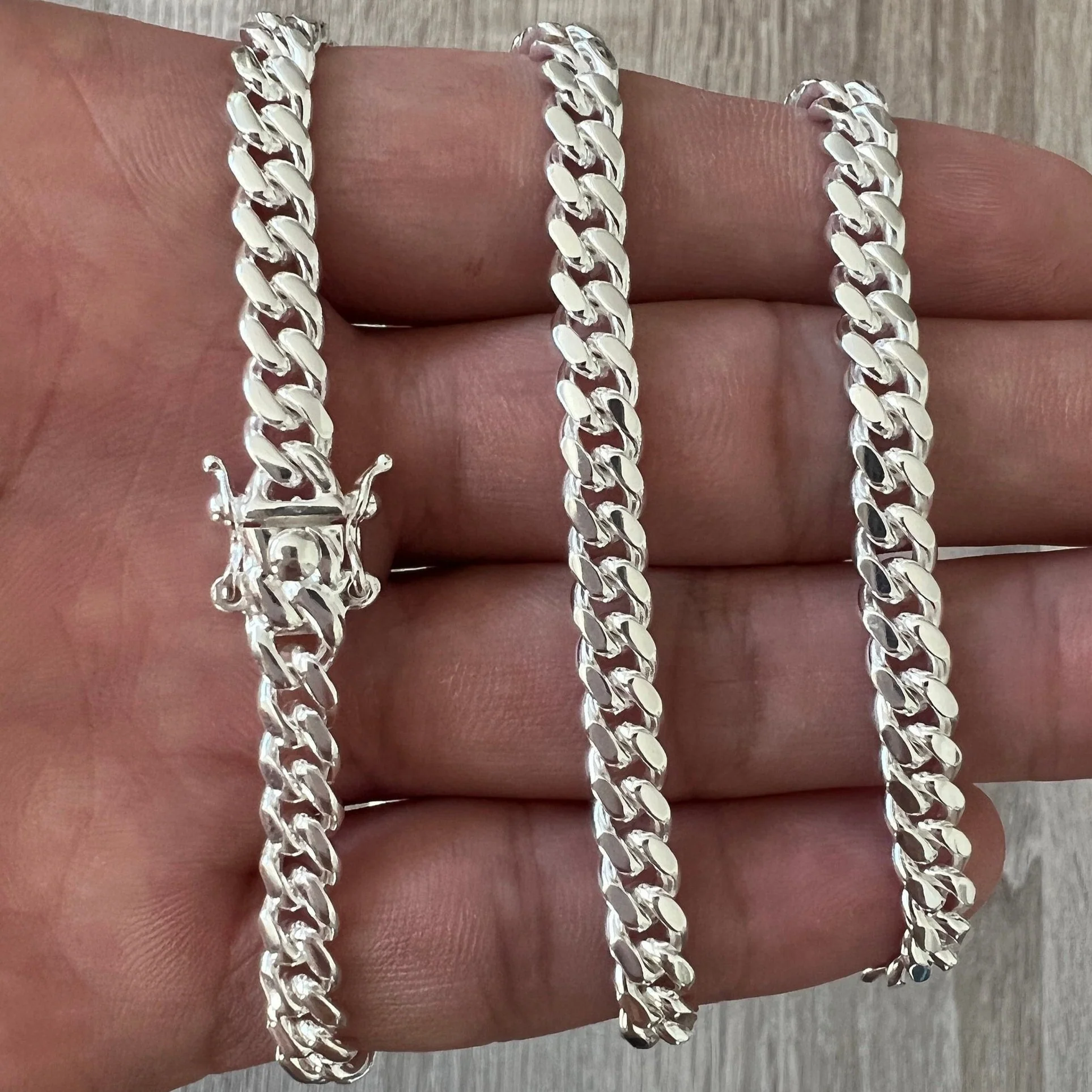 5mm Miami Cuban Box Lock Necklace - Image 3