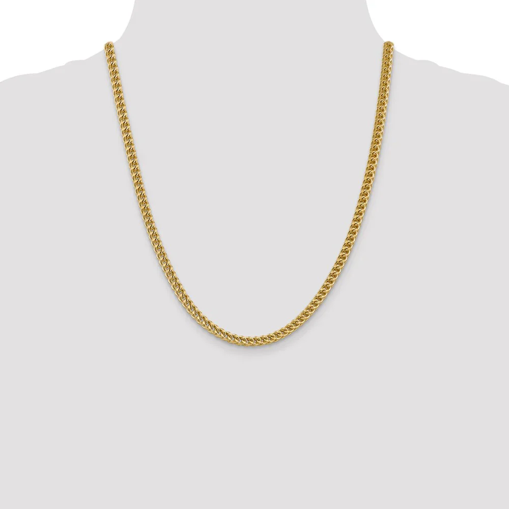 5mm Franco 14K Gold Vermeil Chain DC 925 - Image 3