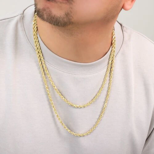 5mm Rope 14K Gold Vermeil 925 Chain - Image 6