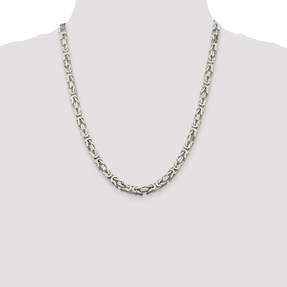 6MM BYZANTINE 925 CHAIN - Image 3