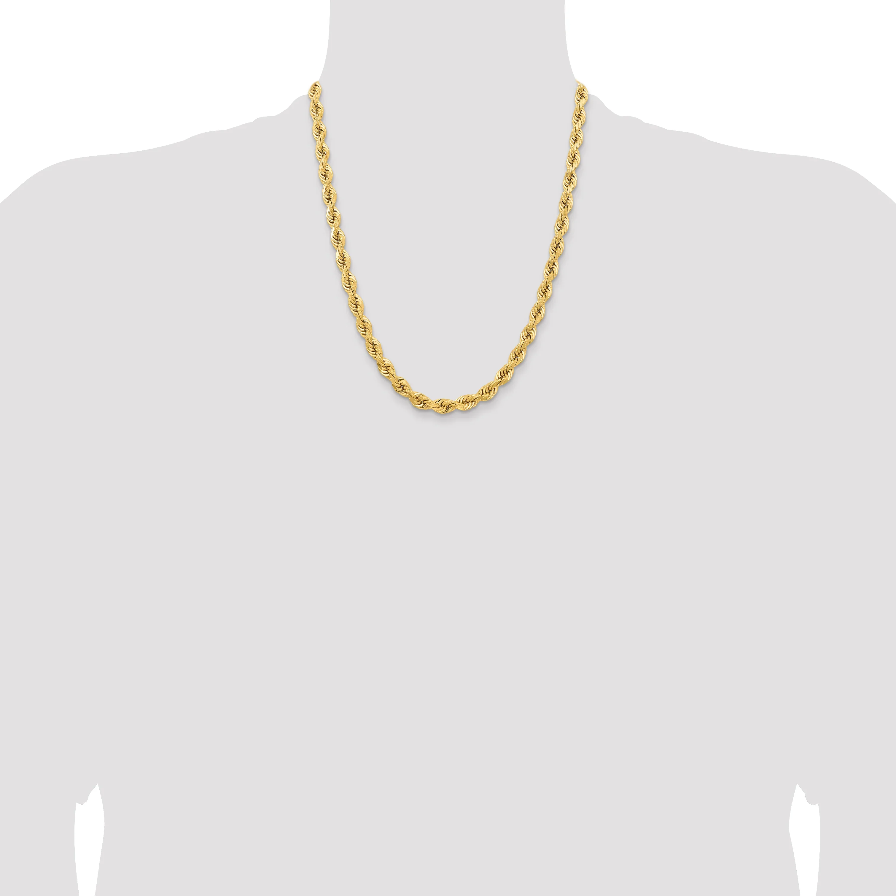 6mm Rope 14K Gold Vermeil 925 Chain DC - Image 3