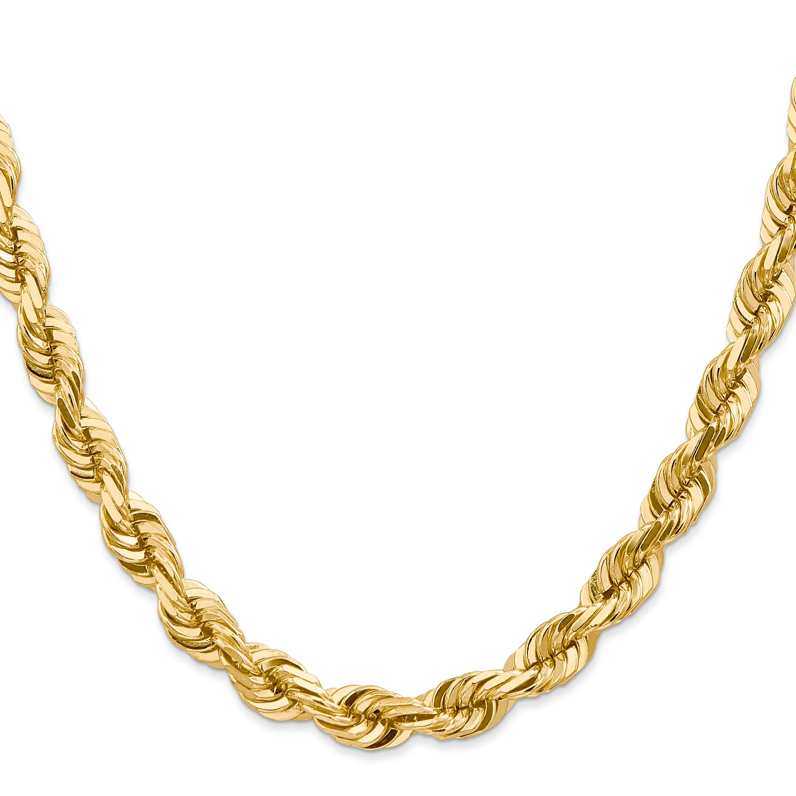 7MM ROPE 14K GOLD VERMEIL CHAIN DC 925 - Image 4