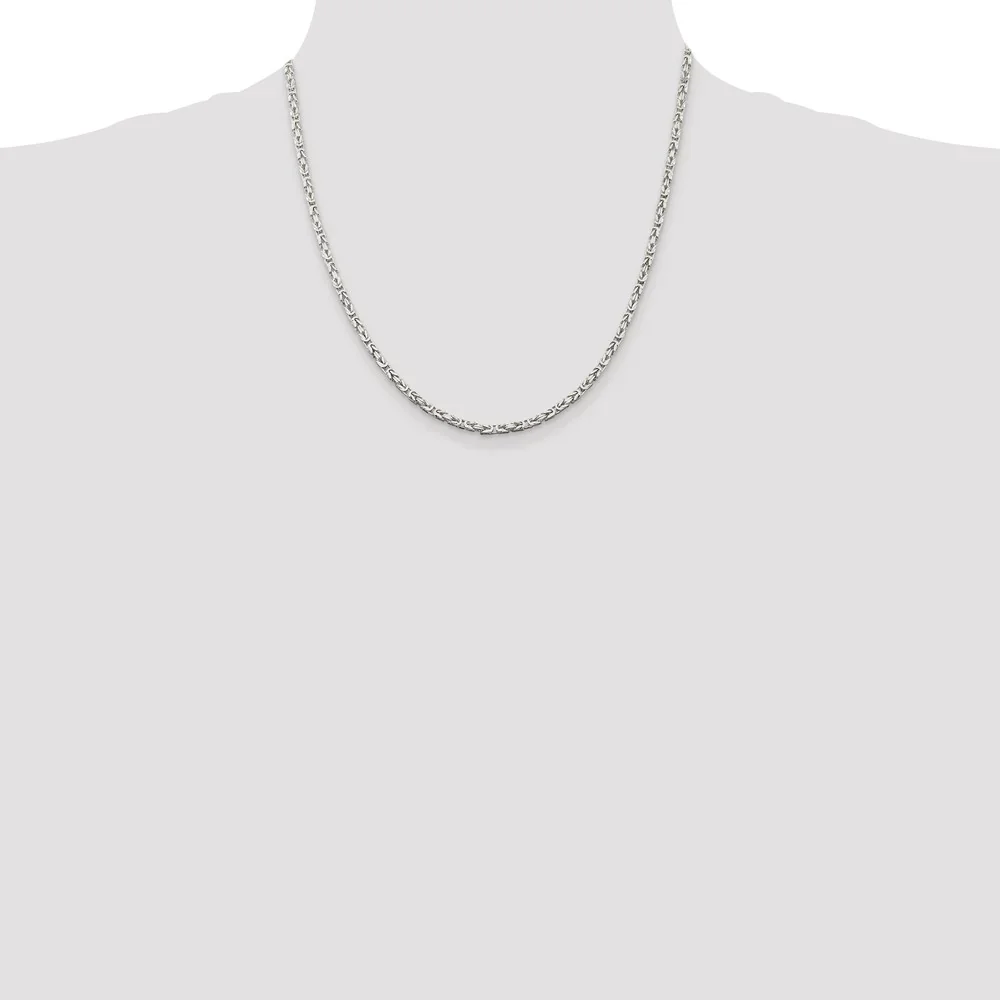 2.5MM BYZANTINE 925 CHAIN - Image 3