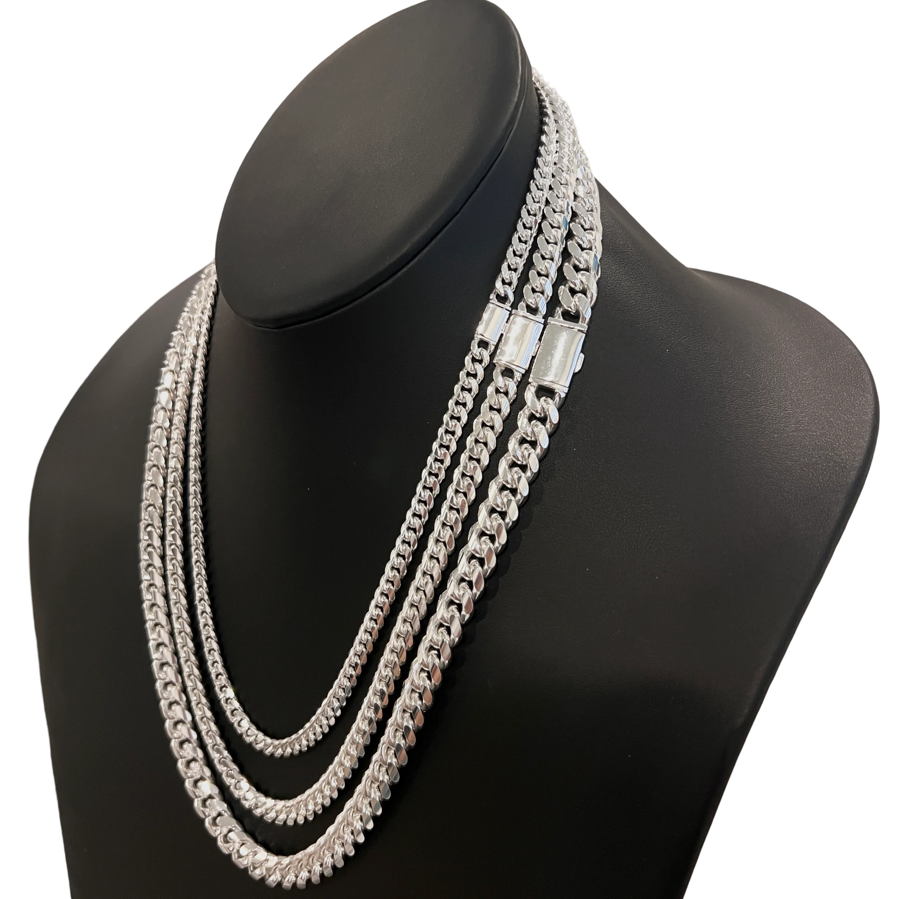 Miami Cuban Sleek Lock Necklace - Image 5