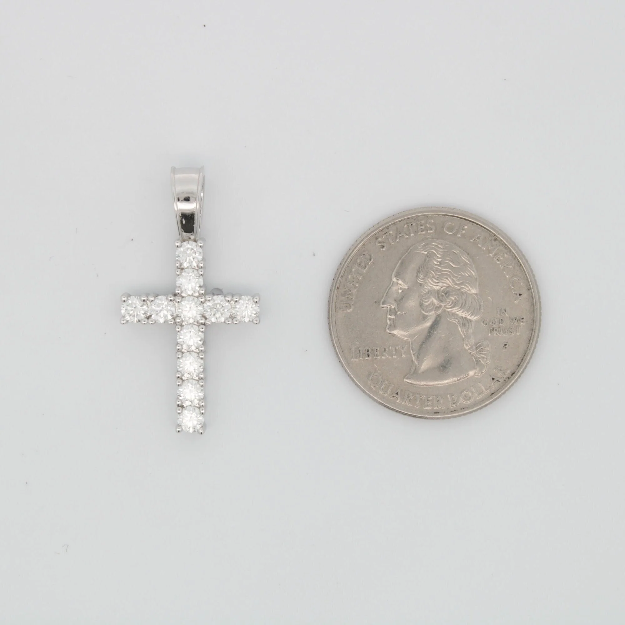 Moissanite Cross Religious Pendant Small - Image 5