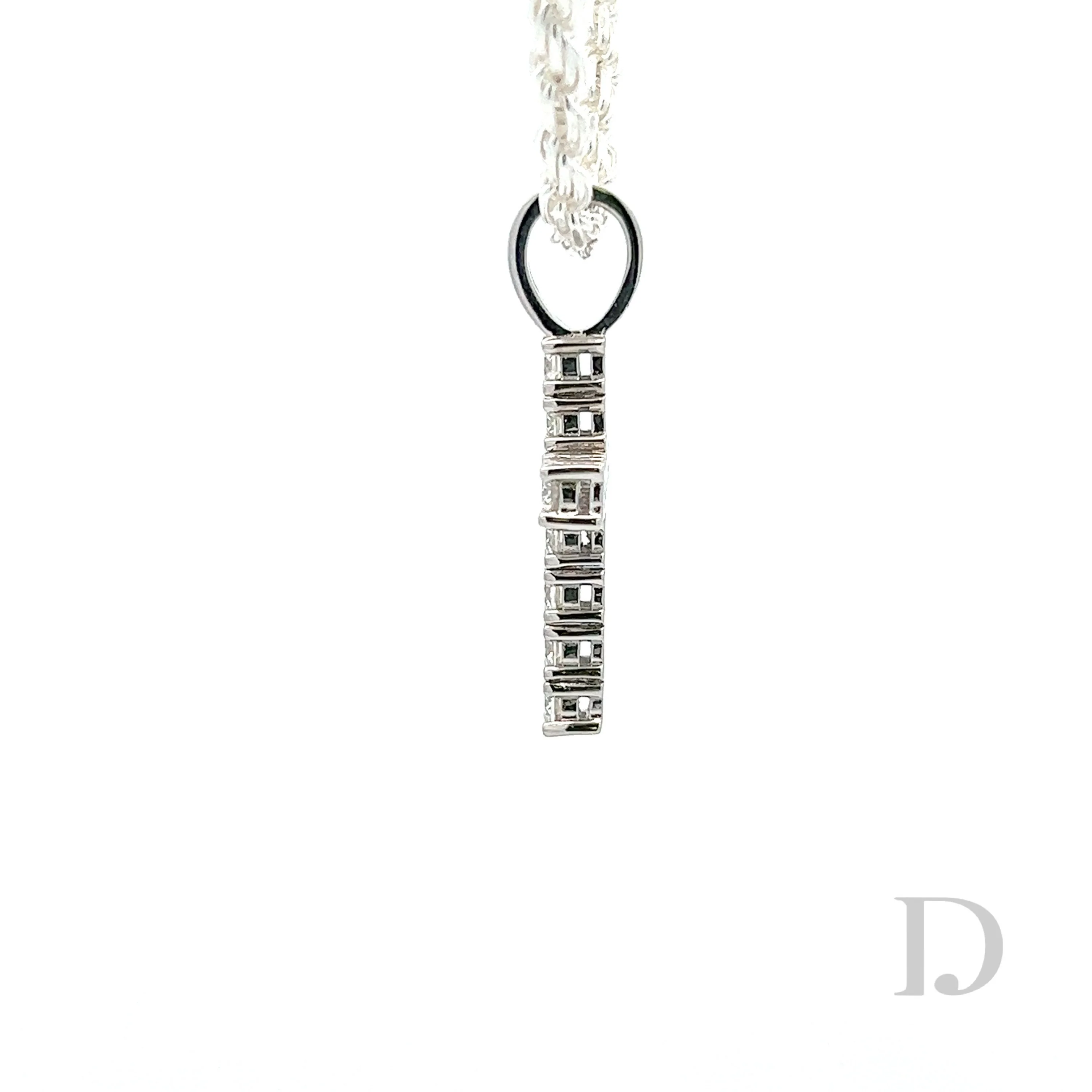 Moissanite Cross Religious Pendant Small - Image 8