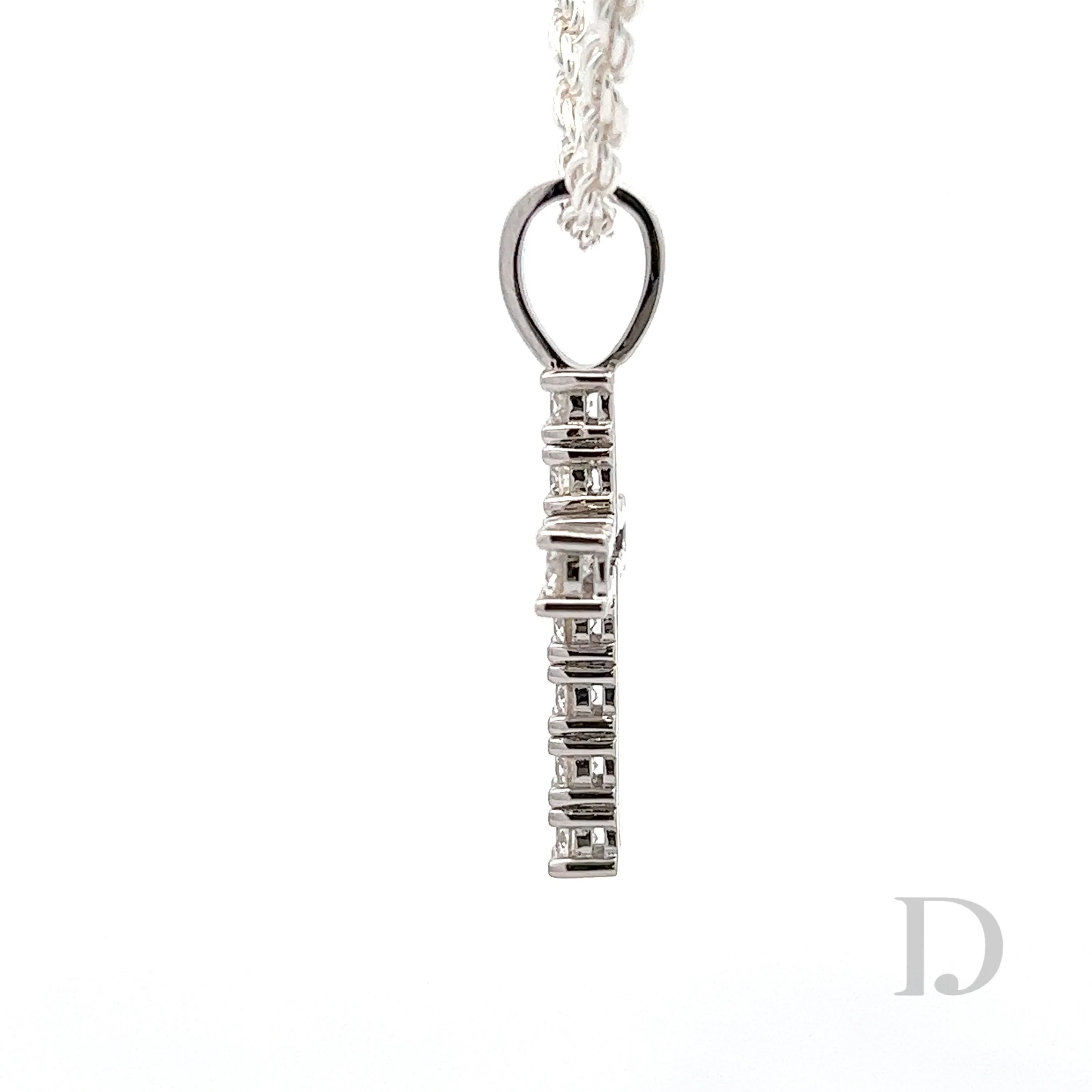 Moissanite Cross Religious Pendant Medium - Image 5