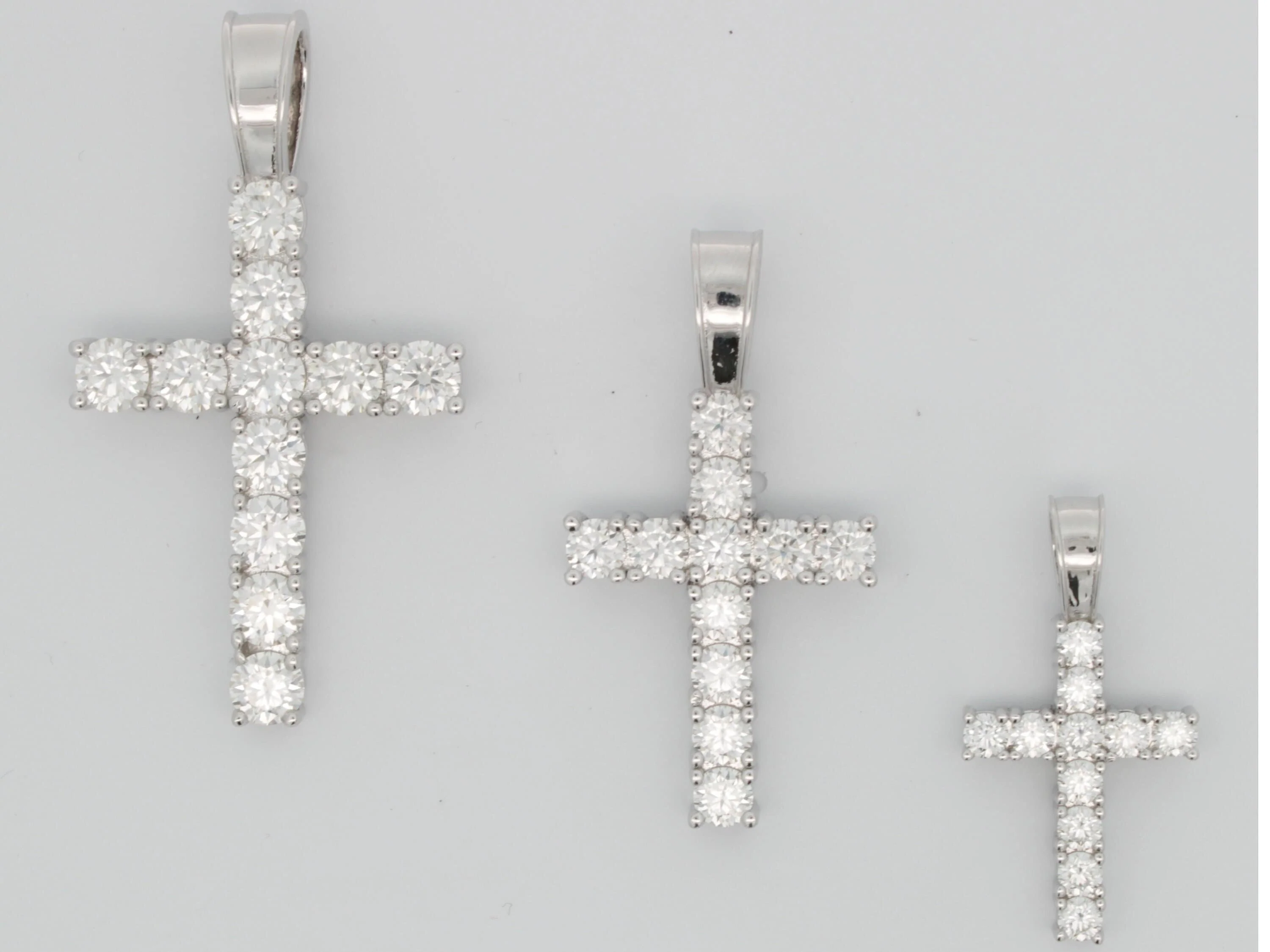 Moissanite Cross Religious Pendant Large - Image 3