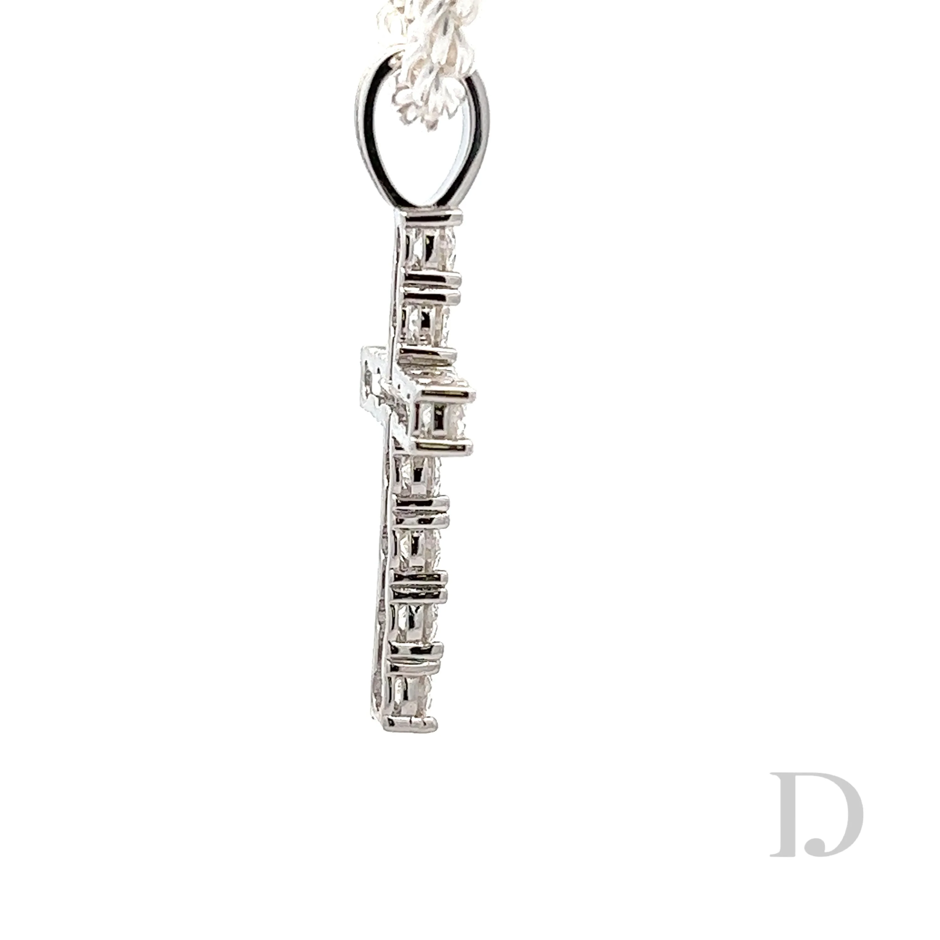 Moissanite Cross Religious Pendant Large - Image 7