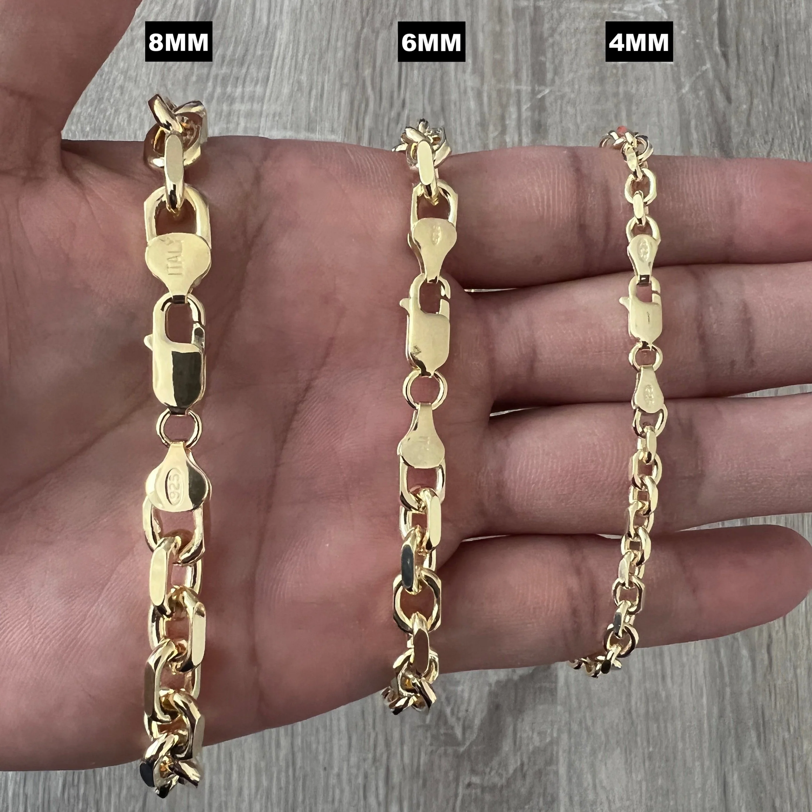 Cable 14K Gold Vermeil 925 Chain - Image 6