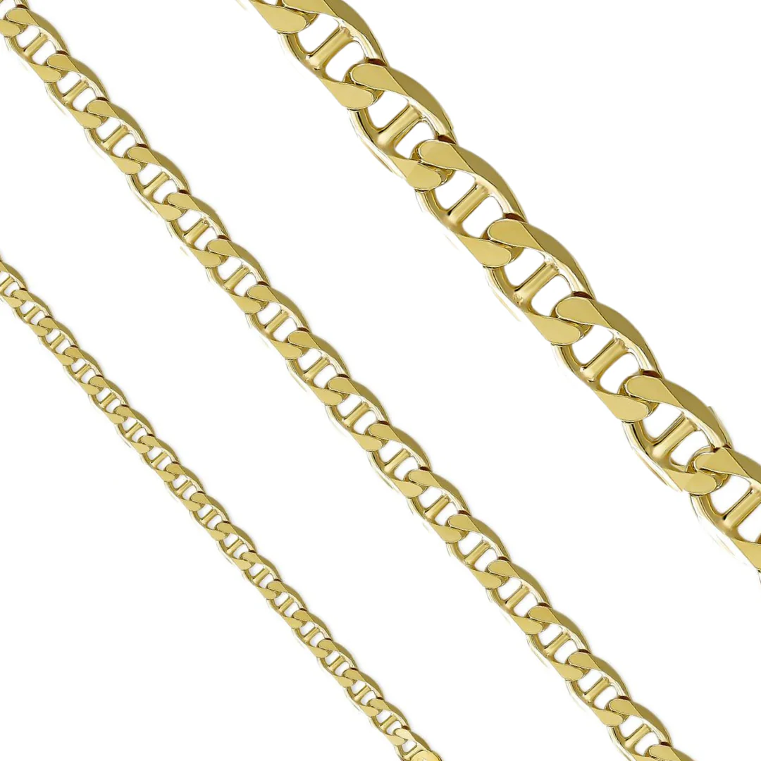 8mm Mariner 14K Gold Vermeil 925 Chain - Image 4