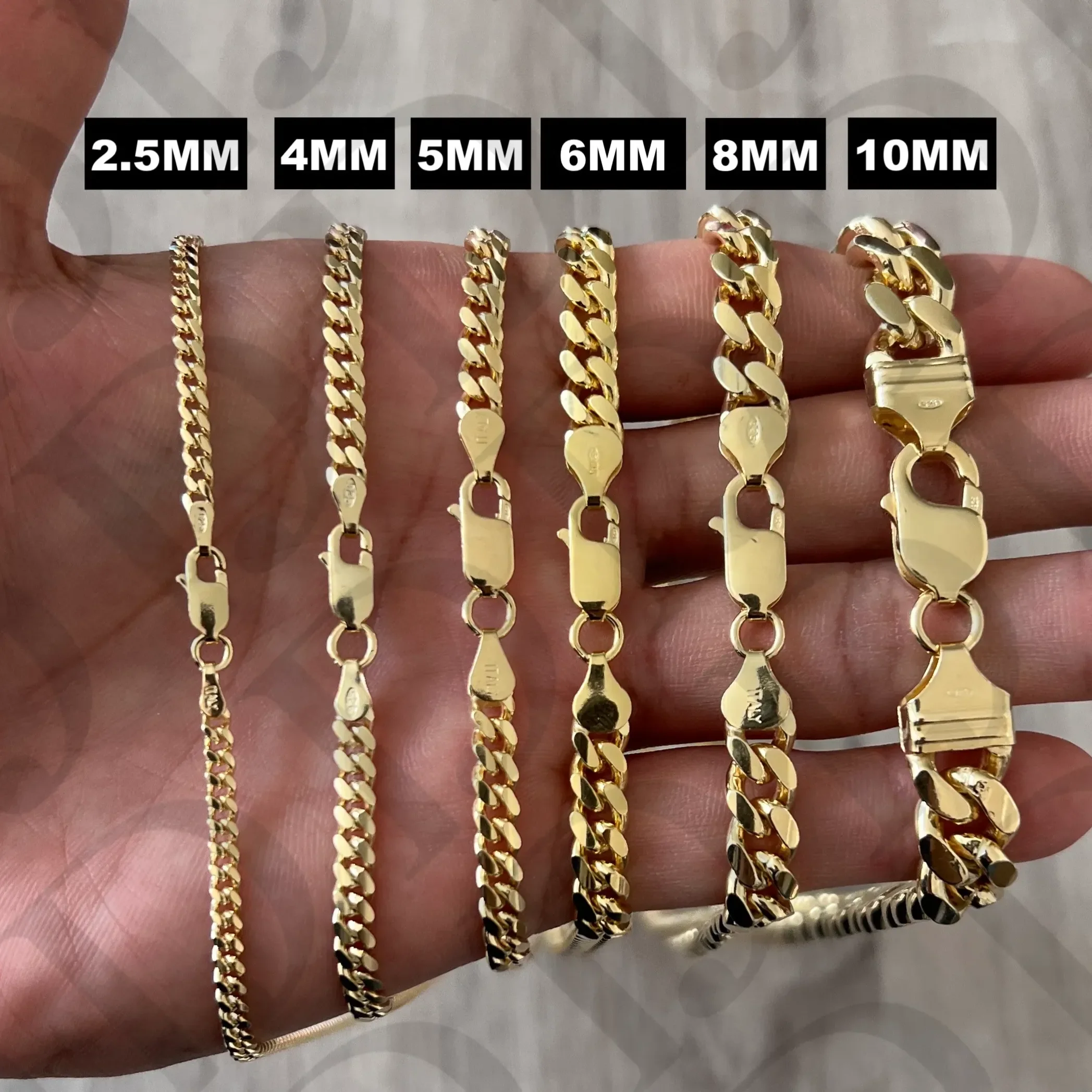 Miami Cuban 14K Gold Vermeil 925 Chain - Image 8