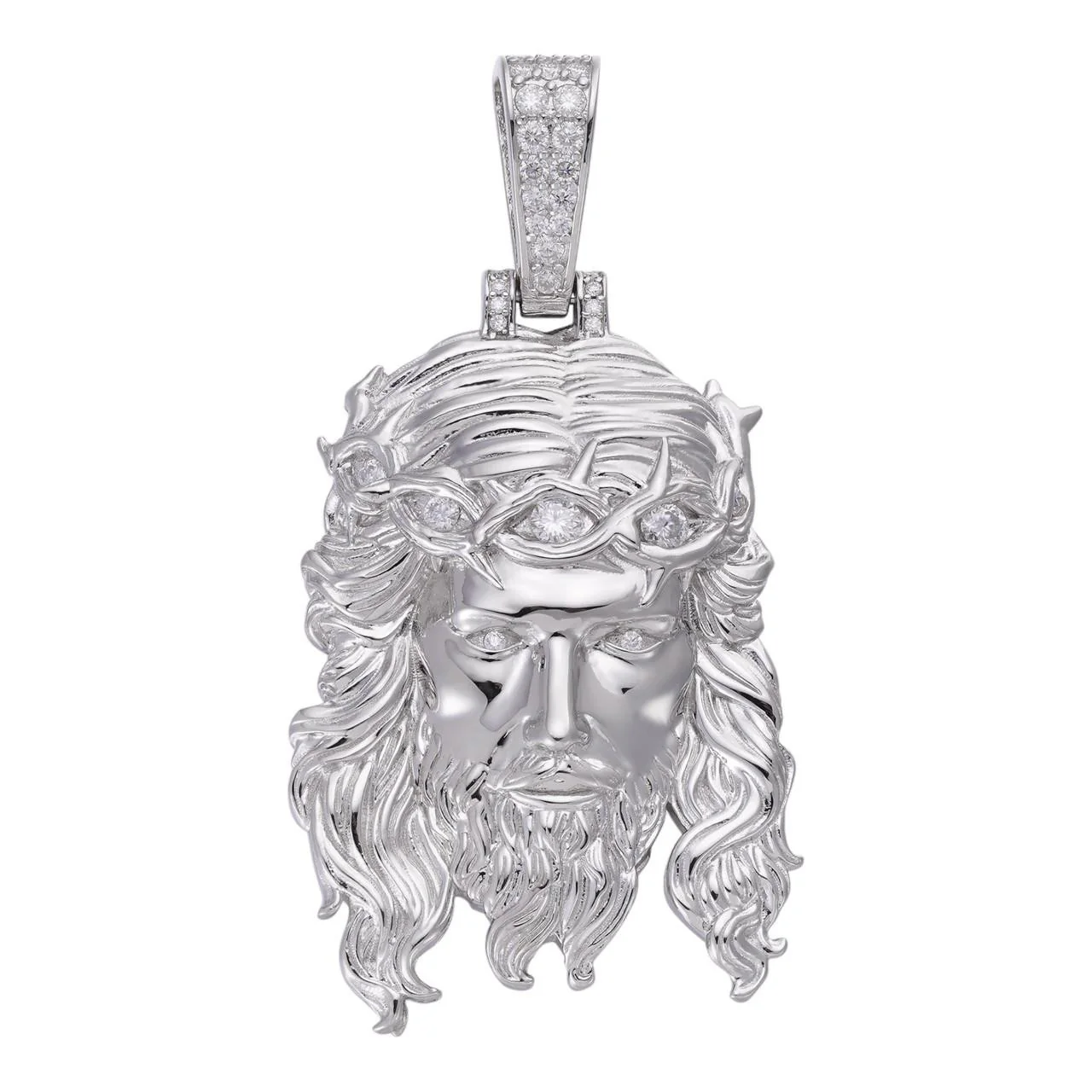 Moissanite Jesus Piece Pendant - Image 2