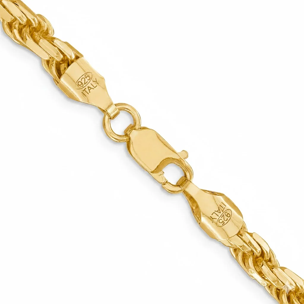 ROPE 14K Gold Vermeil Chain 925 - Image 10