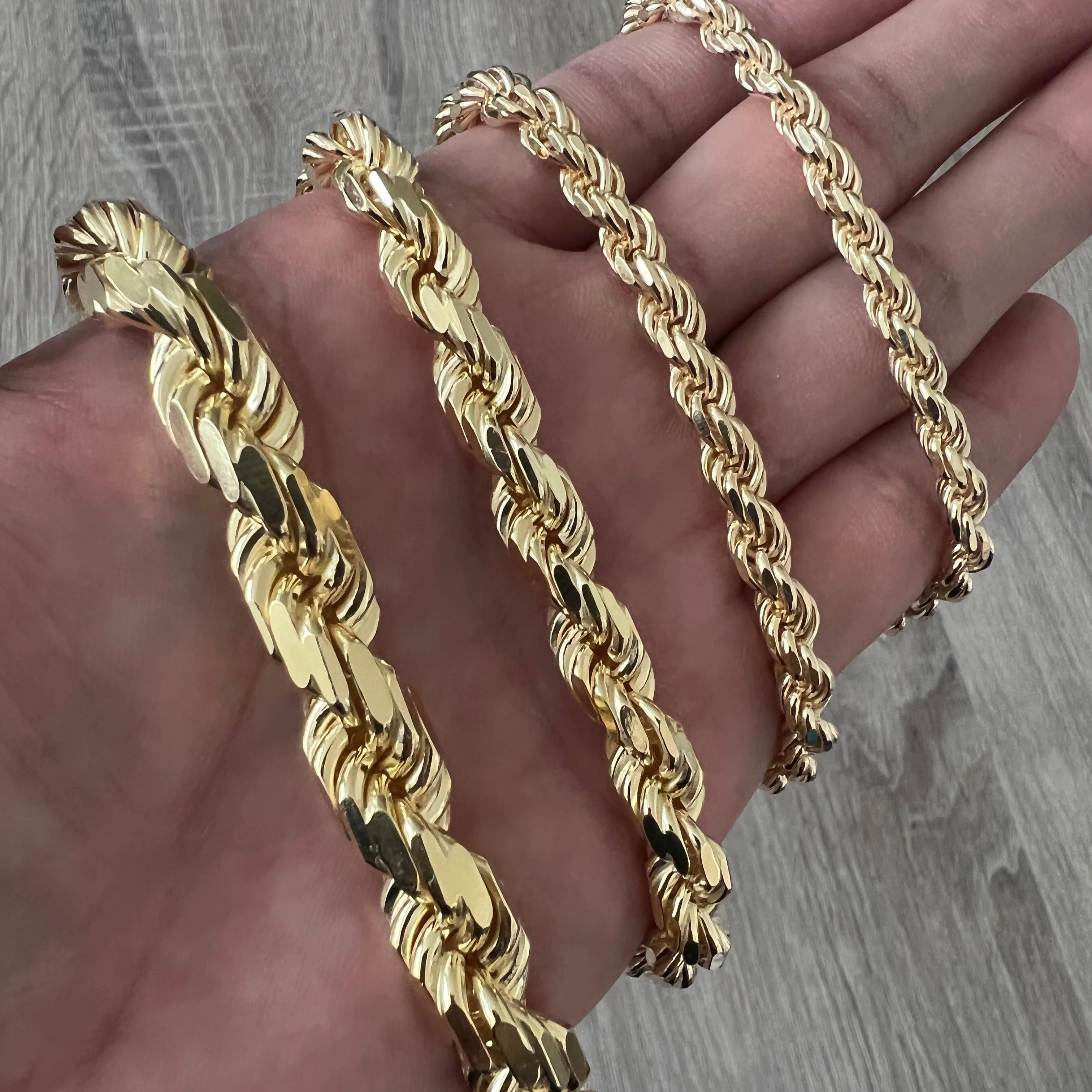 ROPE 14K Gold Vermeil Chain 925 - Image 11