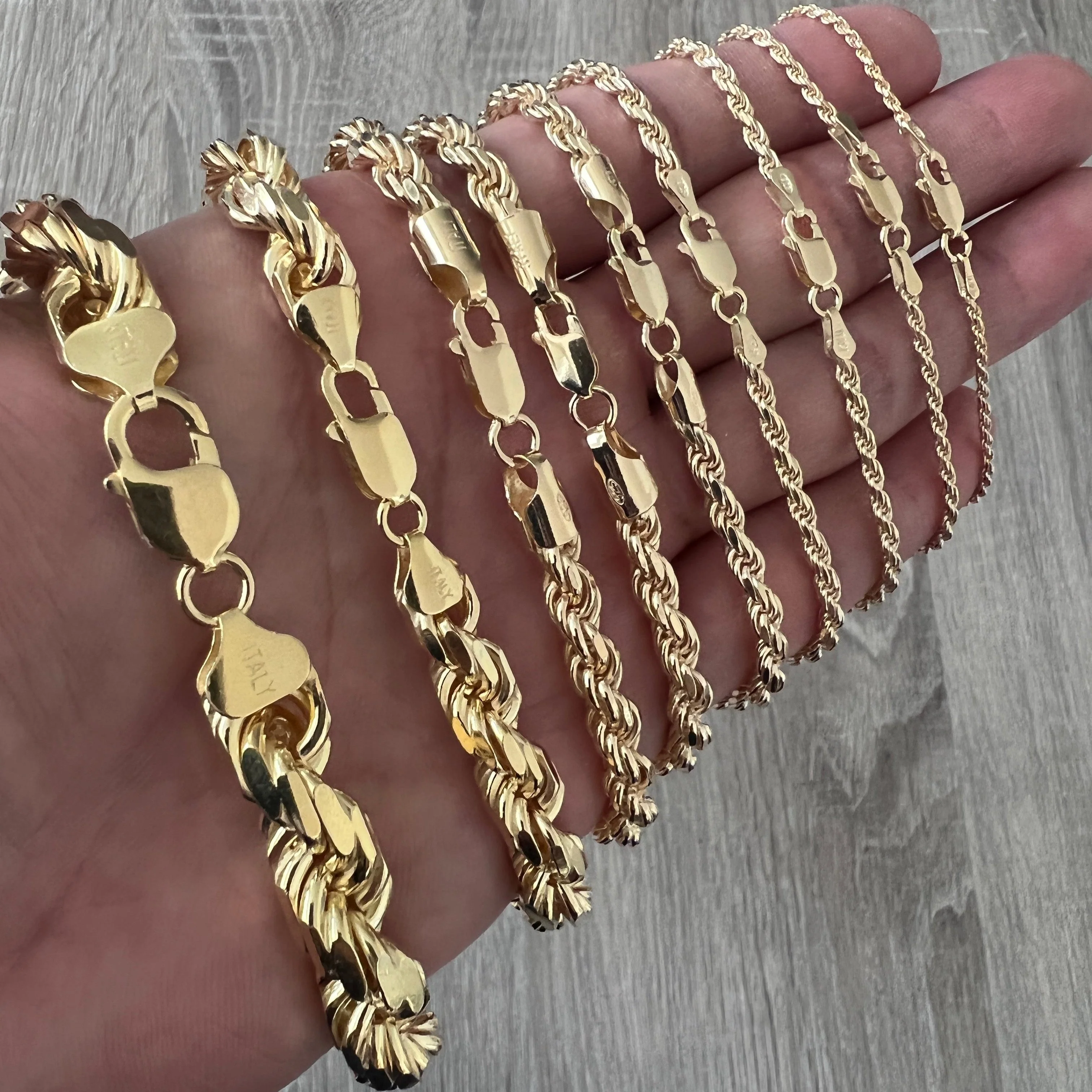 ROPE 14K Gold Vermeil Chain 925 - Image 15